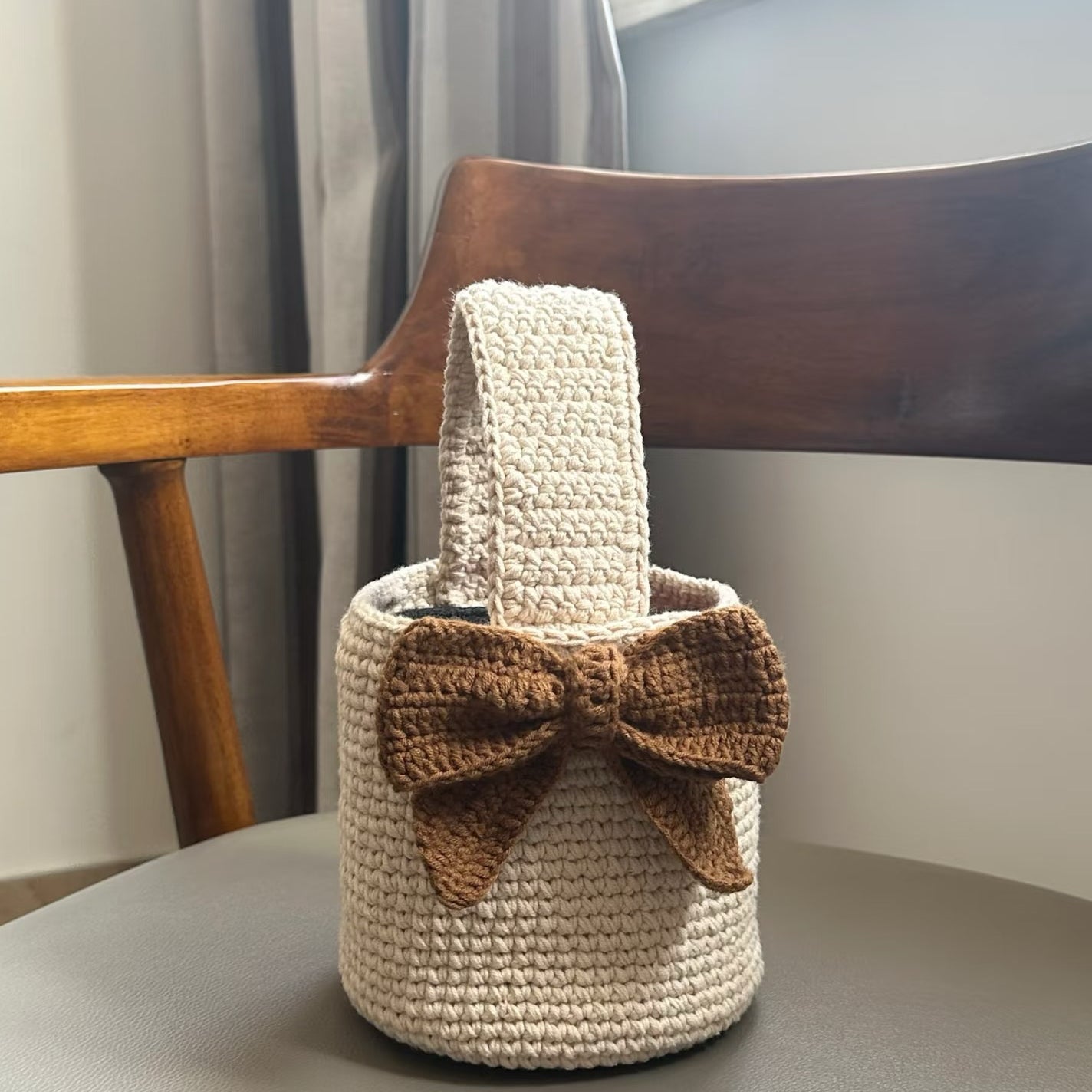 Crochet Butterfly Tote Bag