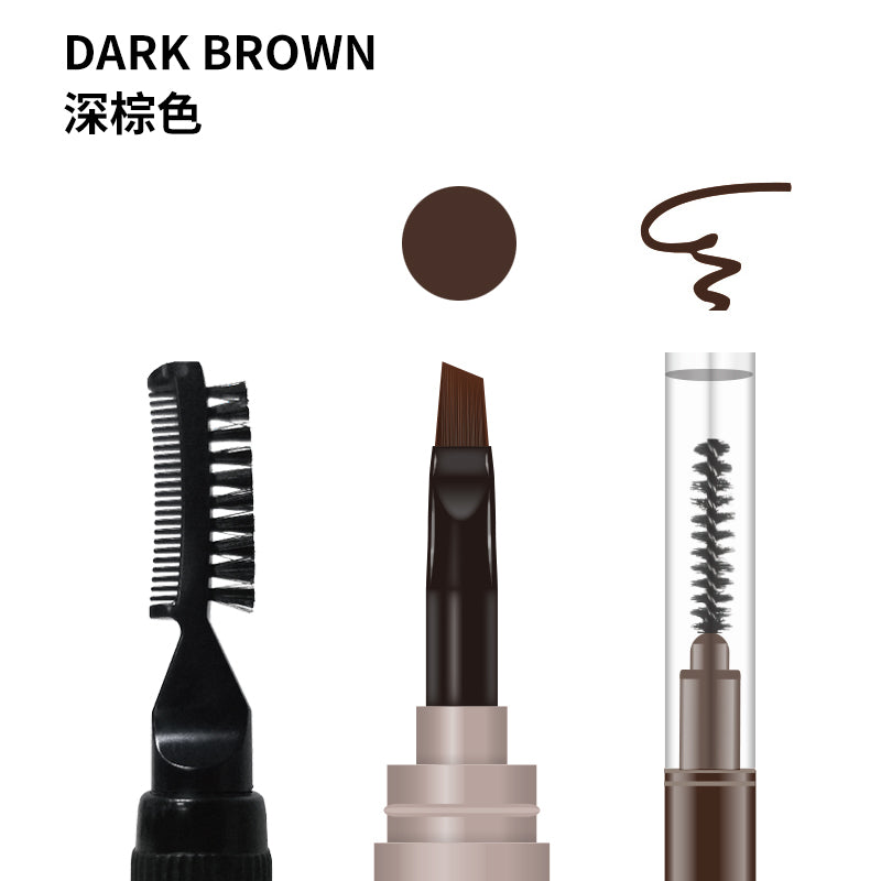 3 PCS Eyebrow Color Set Include Clear Eyebrow Gel,Eyebrow Pencil,Waterproof Eyebrow Pomade ,Long Lasting Eyebrow Makeup Kits