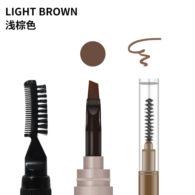 3 PCS Eyebrow Color Set Include Clear Eyebrow Gel，Eyebrow Pencil，Waterproof Eyebrow Pomade ,Long Lasting Eyebrow Makeup Kits