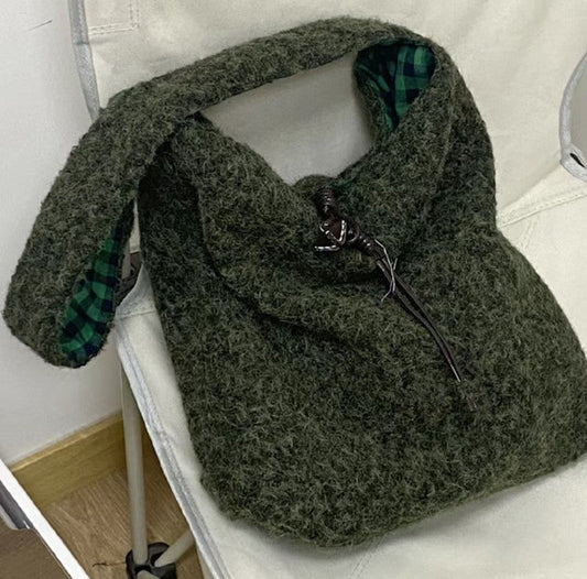$179.99  Free Shipping by Fedex【Turtle Green Braided Tote】 - For a Big Bag