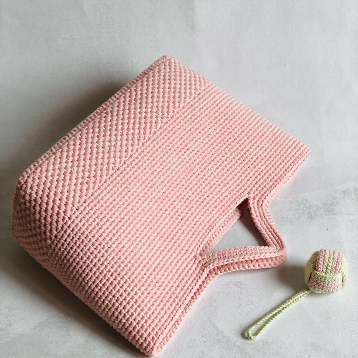 【$139.99 Pink woven tote bag Free Shipping]-For Big Bag
